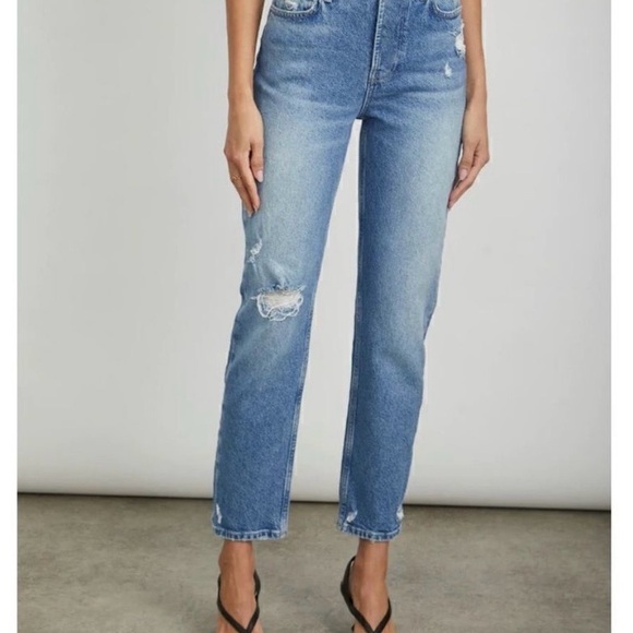 Rails Denim - Rails Melrose high waisted Distressed Straight-Leg Jeans NWT